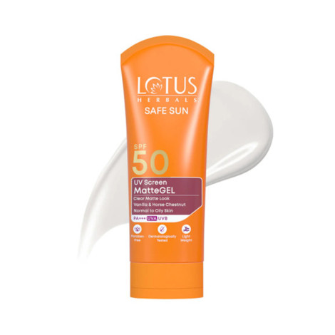 Lotus Herbals Safe Sun Uv Screen Matte Gel Spf 50 PA+++ 50g