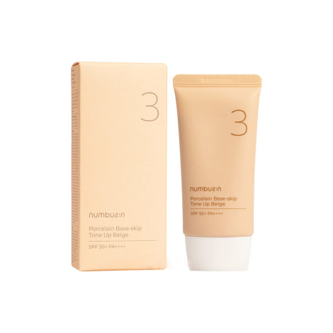 Numbuzin 3 Porcelain Base Skip Tone Up Beige Cream SPF 50+ PA++ 50ml