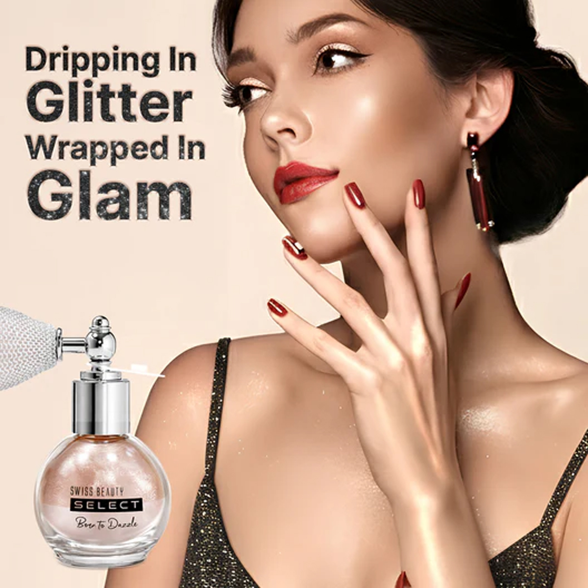 Swiss Beauty Select Born To Dazzle Glitter Spray - 5gm