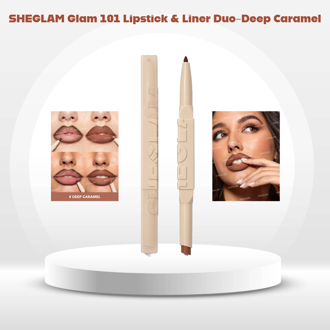 Sheglam Glam 101 Lipstick & Liner Duo-Deep Caramel