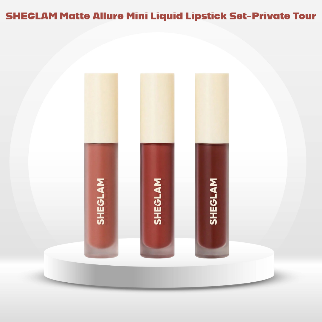 SHEGLAM Matte Allure Mini Liquid Lipstick Set-Private Tour